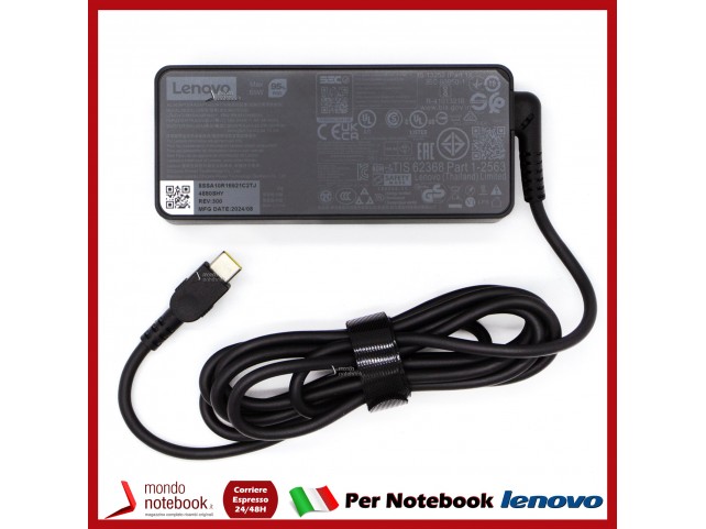 Alimentatore Originale Lenovo 65W Max USB-C 5A10W86254 Alimentatore Originale Lenovo 65W Max USB-C 5A10W86254