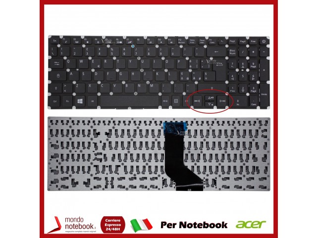 Tastiera Notebook ACER Aspire 3 A315-51 A315-53G - Italiana LV5T_A80B Tastiera Notebook ACER Aspire 3 A315-51 A315-53G - Italiana LV5T_A80B