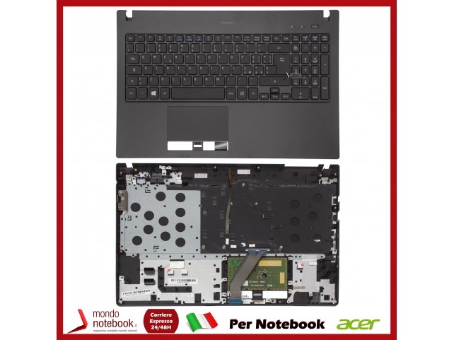 Tastiera con Top Case ACER TMP658-M TMP658-MG Nera Italiana Tastiera con Top Case ACER TMP658-M TMP658-MG Nera Italiana
