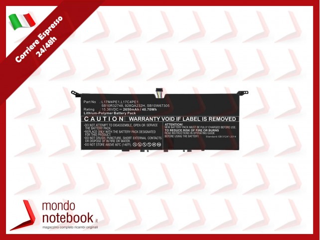 Batteria Compatibile Alta Qualità LENOVO Yoga S730 - 15.36V 2650mAh Batteria Compatibile Alta Qualità LENOVO Yoga S730 - 15.36V 2650mAh
