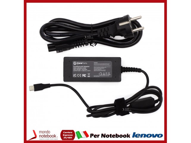 Alimentatore CoreParts per Lenovo 45W 20V 2-3Ah USB-C