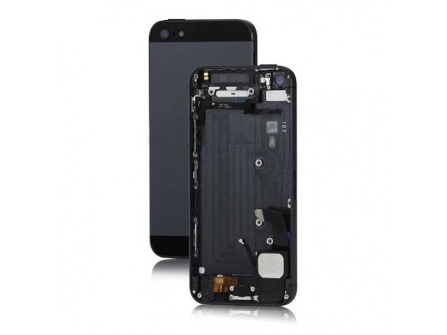 Scocca cover iPhone 5 completa di tasti - Complete back cover with parts - Nero Scocca cover iPhone 5 completa di tasti - Complete back cover with parts - Nero