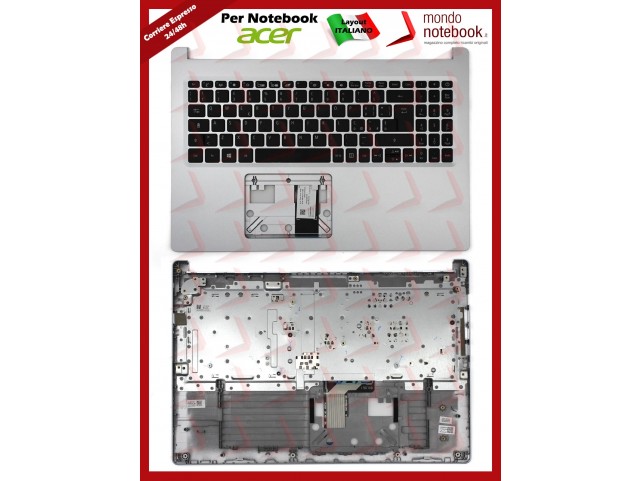 Tastiera con Top Case ACER Aspire A515-54 A515-54G (Silver) Italiana Tastiera con Top Case ACER Aspire A515-54 A515-54G (Silver) Italiana