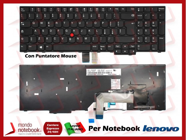 Tastiera Notebook Lenovo Thinkpad E570 E575 (con Trackpoint) Italiano Tastiera Notebook Lenovo Thinkpad E570 E575 (con Trackpoint) Italiano