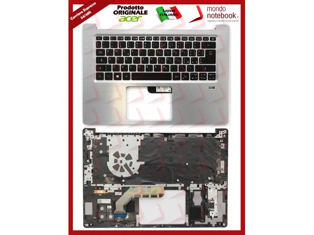 Tastiera con Top Case ACER Swift SF314-52 Silver 6B.GQMN5.006 Tastiera con Top Case ACER Swift SF314-52 Silver 6B.GQMN5.006