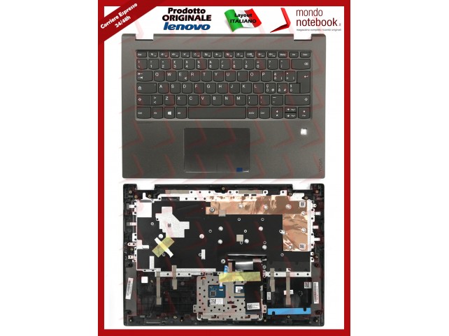 Tastiera con Top Case LENOVO Yoga 520-14IKB (Dark Grey) Con Fingerprint - Italiana Tastiera con Top Case LENOVO Yoga 520-14IKB (Dark Grey) Con Fingerprint - Italiana