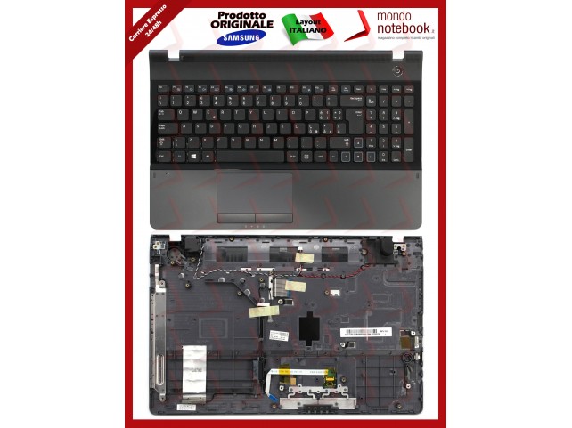 Tastiera con Top Case SAMSUNG NP300E5A NP300E5C (NERA) con Adesivi Layout Italiano Tastiera con Top Case SAMSUNG NP300E5A NP300E5C (NERA) con Adesivi Layout Italiano