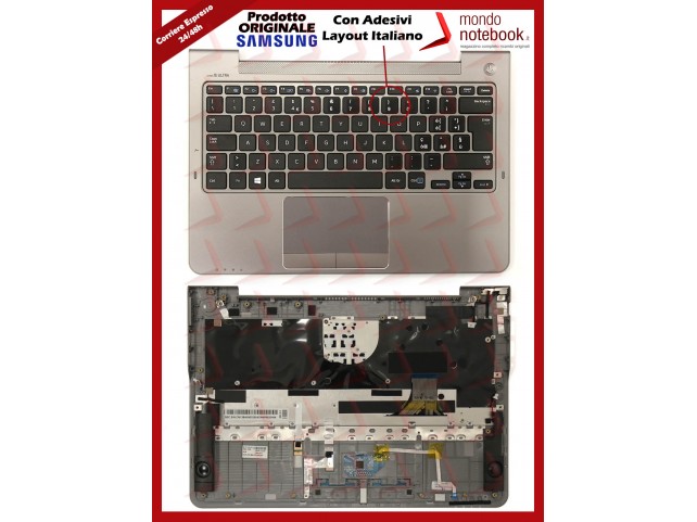 Tastiera con Top Case SAMSUNG NP530U3B Con ADESIVI LAYOUT ITALIANO Tastiera con Top Case SAMSUNG NP530U3B Con ADESIVI LAYOUT ITALIANO