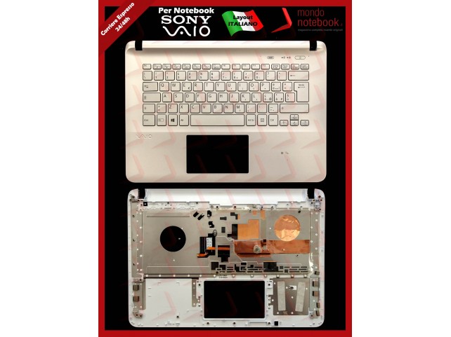 Tastiera con Top Case SONY SVF14 SVF142 SVF143 (Bianca) Tastiera con Top Case SONY SVF14 SVF142 SVF143 (Bianca)