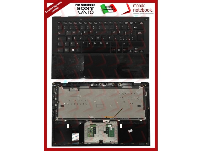 Tastiera con Top Case SONY Vaio Pro 13 SVP13A SVP132 SVP1321 (RETROILLUMINATA) Tastiera con Top Case SONY Vaio Pro 13 SVP13A SVP132 SVP1321 (RETROILLUMINATA)