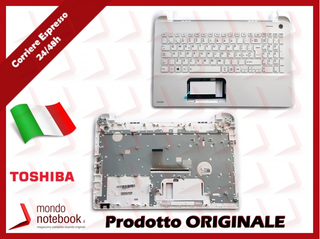 Tastiera con Top Case TOSHIBA Satellite L50 L50-B L50D-B (Bianca) Italiana Tastiera con Top Case TOSHIBA Satellite L50 L50-B L50D-B (Bianca) Italiana