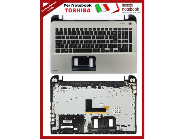 Tastiera con Top Case TOSHIBA Satellite L50 L50-B L50D-B (Silver) Italiana Tastiera con Top Case TOSHIBA Satellite L50 L50-B L50D-B (Silver) Italiana
