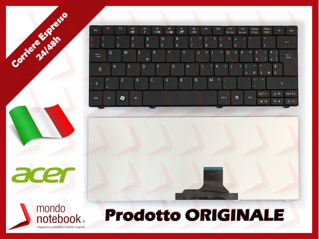Tastiera Netbook ACER Aspire One 751H 752 722 Timeline 1810T 1410 (NERA) Italiana Tastiera Netbook ACER Aspire One 751H 752 722 Timeline 1810T 1410 (NERA) Italiana