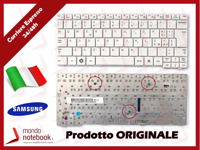 Tastiera Netbook SAMSUNG N150 NP-N145 NB20 NB30 (Bianca) Tastiera Netbook SAMSUNG N150 NP-N145 NB20 NB30 (Bianca)