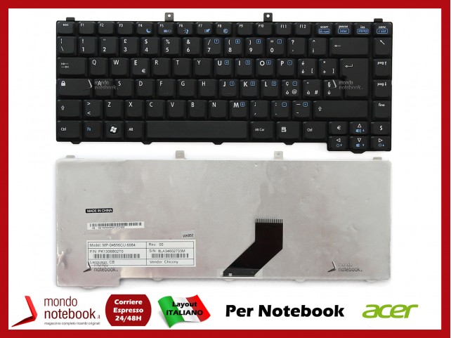 Tastiera Notebook ACER Aspire 5630 5610 5110 3690 3650 Italiano Tastiera Notebook ACER Aspire 5630 5610 5110 3690 3650 Italiano