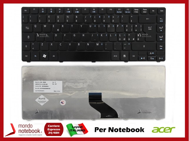 Tastiera Notebook ACER Aspire 5935G 5940G 5942G 3810T 3410T 3820T 4810T 4410T (NERO LUCIDO) Tastiera Notebook ACER Aspire 5935G 5940G 5942G 3810T 3410T 3820T 4810T 4410T (NERO LUCIDO)