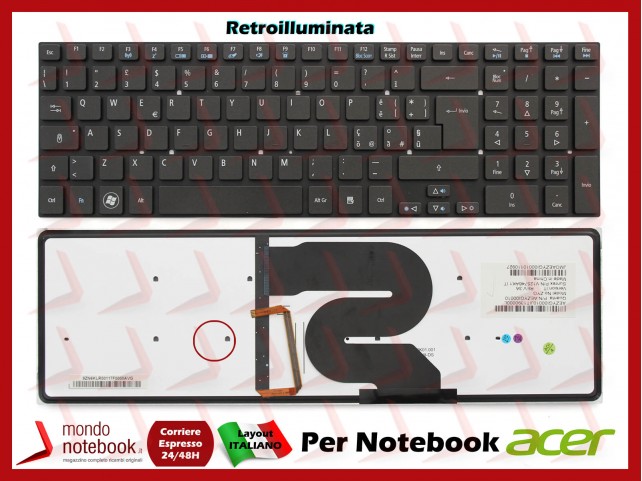 Tastiera Notebook ACER Aspire 5951G 8951G (RETROILLUMINATA) Tastiera Notebook ACER Aspire 5951G 8951G (RETROILLUMINATA)