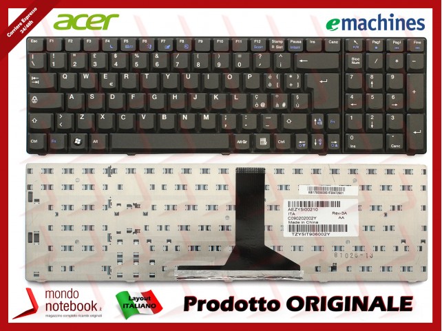 Tastiera Notebook ACER eMachines G420 G520 G525 G620 G630 G630G G720 Tastiera Notebook ACER eMachines G420 G520 G525 G620 G630 G630G G720