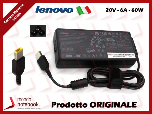 Alimentatore Originale Lenovo Thinkpad 120W 20V 6A (4,5mm x 11mm) Alimentatore Originale Lenovo Thinkpad 120W 20V 6A (4,5mm x 11mm)