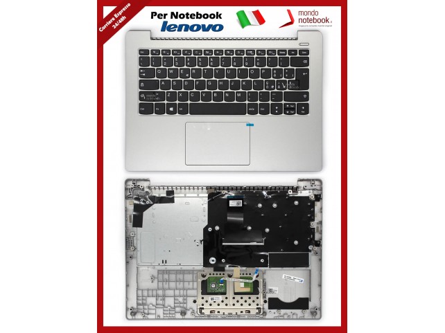 Tastiera con Top Case LENOVO Ideapad 330S-14IKB (81F4) (Silver) Italiana Tastiera con Top Case LENOVO Ideapad 330S-14IKB (81F4) (Silver) Italiana