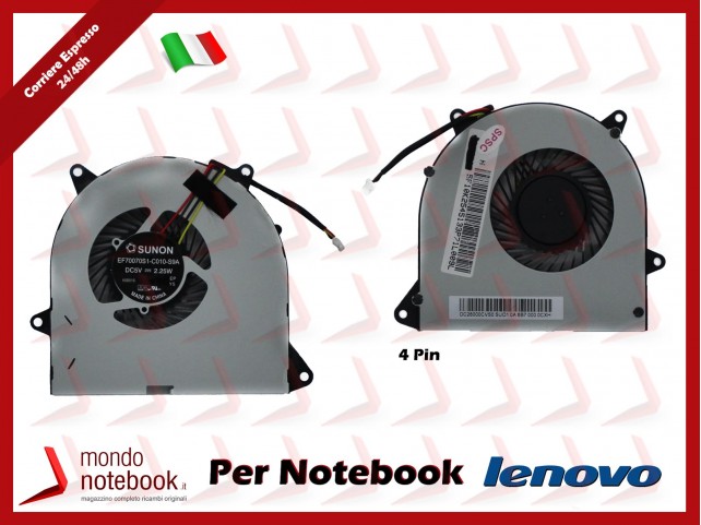 Ventola Fan CPU Lenovo IdeaPad 110-14IBR 110-15ACL 100-15IBD (4 Pin) Ventola Fan CPU Lenovo IdeaPad 110-14IBR 110-15ACL 100-15IBD (4 Pin)