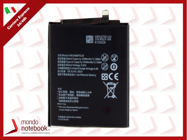 BATTERIA HB356687ECW PER HUAWEI MATE 10 LITE RNE-L01 L21 3340 mAh ALTA QUALITÀ BATTERIA HB356687ECW PER HUAWEI MATE 10 LITE RNE-L01 L21 3340 mAh ALTA QUALITÀ