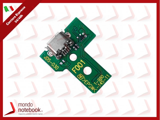 CONNETTORE RICARICA MICRO USB PCB 12 PIN JDS-030 PER CONTROLLER JOYPAD SONY PS4 CONNETTORE RICARICA MICRO USB PCB 12 PIN JDS-030 PER CONTROLLER JOYPAD SONY PS4