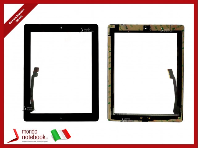 TOUCH SCREEN PER APPLE IPAD 3 WIFI 3G A1430 A1416 A1403 VETRO NERO + TASTO HOME TOUCH SCREEN PER APPLE IPAD 3 WIFI 3G A1430 A1416 A1403 VETRO NERO + TASTO HOME