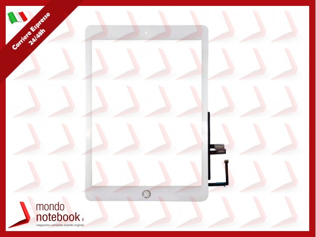 TOUCH PER APPLE IPAD 6 6A GEN. 9.7 2018 A1893 A1954 VETRO BIANCO TASTO HOME TOUCH PER APPLE IPAD 6 6A GEN. 9.7 2018 A1893 A1954 VETRO BIANCO TASTO HOME