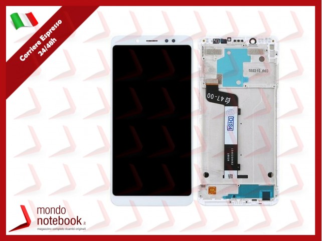 DISPLAY + FRAME LCD PER XIAOMI REDMI NOTE 5 M1803E7SG TOUCH SCREEN VETRO BIANCO DISPLAY + FRAME LCD PER XIAOMI REDMI NOTE 5 M1803E7SG TOUCH SCREEN VETRO BIANCO