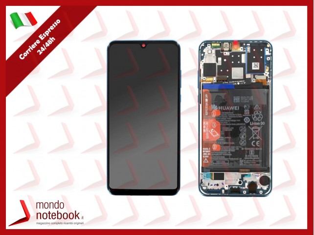 DISPLAY TOUCH LCD ORIGINALE FRAME + BATTERIA HUAWEI P30 LITE MAR-LX1A 48 MP BLU DISPLAY TOUCH LCD ORIGINALE FRAME + BATTERIA HUAWEI P30 LITE MAR-LX1A 48 MP BLU