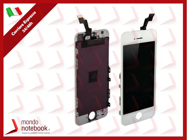 DISPLAY LCD RETINA PER APPLE IPHONE 5S TOUCH SCREEN SCHERMO VETRO BIANCO + FRAME DISPLAY LCD RETINA PER APPLE IPHONE 5S TOUCH SCREEN SCHERMO VETRO BIANCO + FRAME