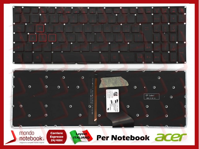Tastiera Notebook ACER Nitro 5 AN515 AN515-51 AN515-52 AN515-53 Italiana Tastiera Notebook ACER Nitro 5 AN515 AN515-51 AN515-52 AN515-53 Italiana