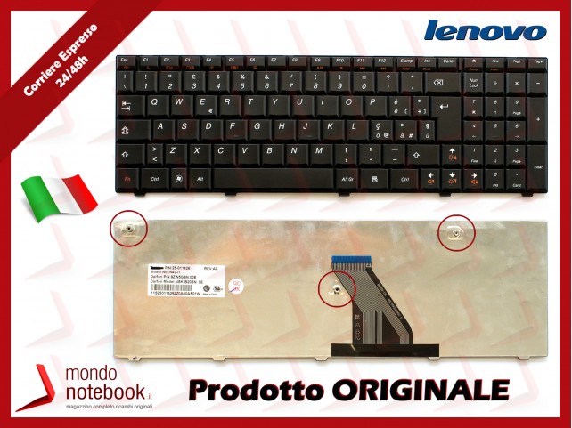 Tastiera Notebook Lenovo 3000 Series G560 G560E G565 (VERSIONE 2) ITA Tastiera Notebook Lenovo 3000 Series G560 G560E G565 (VERSIONE 2) ITA