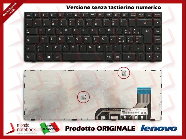 Tastiera Notebook Lenovo Ideapad 100 14 (Senza tastierino Numerico) It Tastiera Notebook Lenovo Ideapad 100 14 (Senza tastierino Numerico) It
