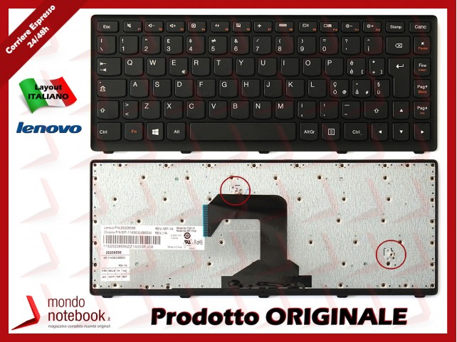 Tastiera Notebook Lenovo IdeaPad S300 S400 S405 (FRAME NERO) Tastiera Notebook Lenovo IdeaPad S300 S400 S405 (FRAME NERO)