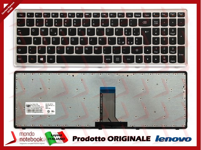 Tastiera Notebook Lenovo IdeaPad U510 (Frame Silver) Italiana Tastiera Notebook Lenovo IdeaPad U510 (Frame Silver) Italiana