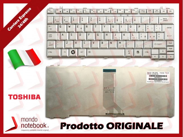 Tastiera Notebook TOSHIBA Satellite A605 M800 T130 T135 U405 U500 U505 (SILVER) Tastiera Notebook TOSHIBA Satellite A605 M800 T130 T135 U405 U500 U505 (SILVER)
