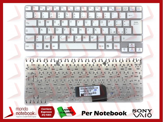Tastiera Notebook Sony VGN-CW (BIANCA) SENZA FRAME Tastiera Notebook Sony VGN-CW (BIANCA) SENZA FRAME