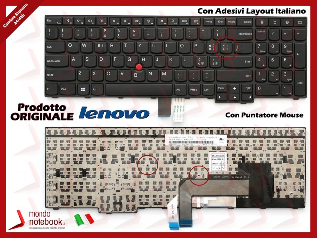 Tastiera Notebook Lenovo ThinkPad E550 E555 E560 (NERA) con ADESIVI LAYOUT ITALIANO Tastiera Notebook Lenovo ThinkPad E550 E555 E560 (NERA) con ADESIVI LAYOUT ITALIANO