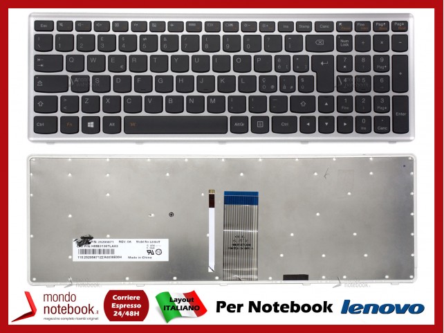 Tastiera Notebook Lenovo IdeaPad U510 (Frame Silver)(Retroilluminata) It Tastiera Notebook Lenovo IdeaPad U510 (Frame Silver)(Retroilluminata) It