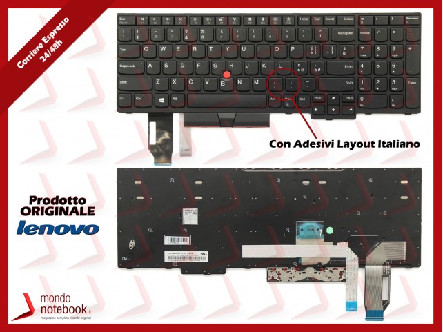 Tastiera Notebook Lenovo Thinkpad E580 L580 Con Adesivi Layout Italiano Tastiera Notebook Lenovo Thinkpad E580 L580 Con Adesivi Layout Italiano