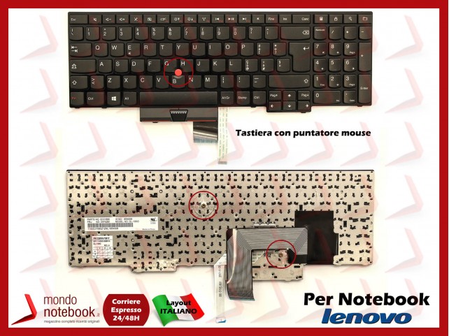Tastiera Notebook Lenovo ThinkPad Edge E530 E530c E535 con Trackpoint (Italiana) Tastiera Notebook Lenovo ThinkPad Edge E530 E530c E535 con Trackpoint (Italiana)