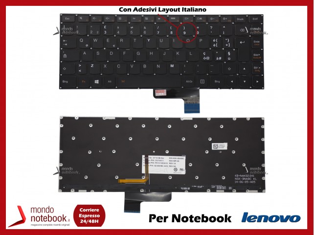 Tastiera Notebook Lenovo Yoga 2 13 Tastiera Notebook Lenovo Yoga 2 13