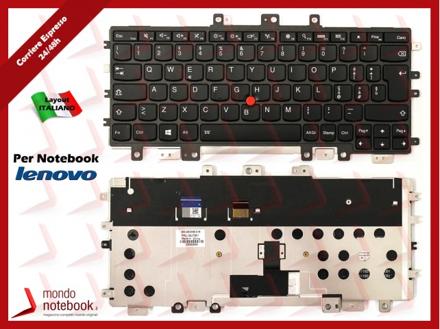 Tastiera Notebook Lenovo ThinkPad X1 Helix2 (Nera) Italiana con Trackpoint - 00JT601 Tastiera Notebook Lenovo ThinkPad X1 Helix2 (Nera) Italiana con Trackpoint - 00JT601