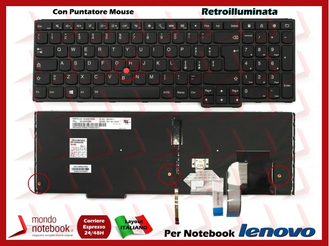 Tastiera Notebook Thinkpad Yoga 15 20DQ 20DR (Retroilluminata) Trackpoint Tastiera Notebook Thinkpad Yoga 15 20DQ 20DR (Retroilluminata) Trackpoint