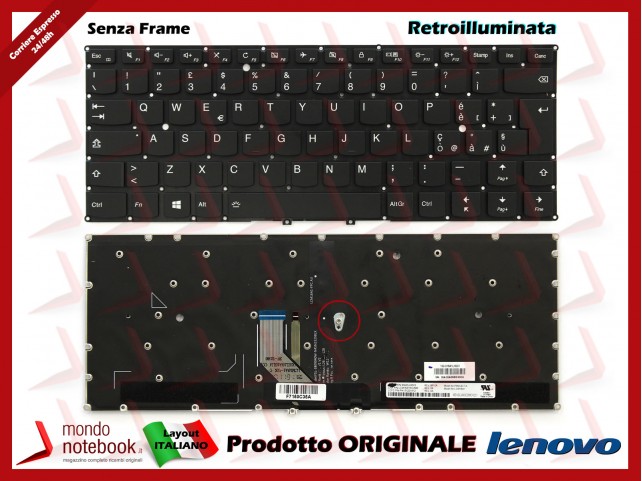 Tastiera Notebook Lenovo Yoga 5 PRO 910-13IKB (Retroilluminata) Italiana Tastiera Notebook Lenovo Yoga 5 PRO 910-13IKB (Retroilluminata) Italiana