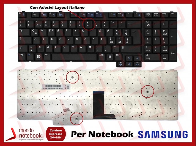 Tastiera Notebook SAMSUNG NP-R700 NP-R710 NP-E172 NP-SE11 Con Adesivi Layout Italiano Tastiera Notebook SAMSUNG NP-R700 NP-R710 NP-E172 NP-SE11 Con Adesivi Layout Italiano