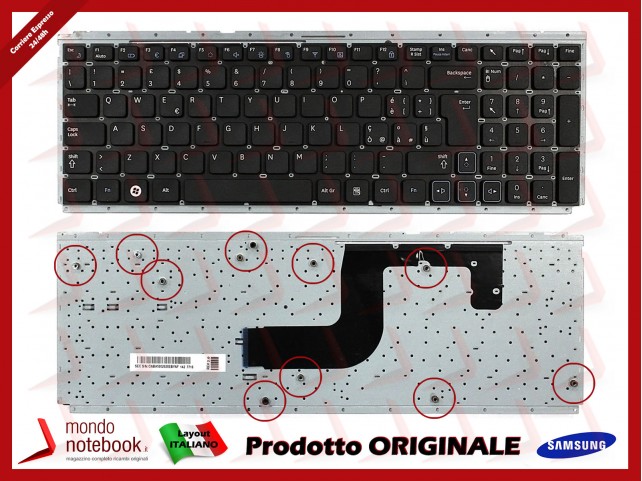 Tastiera Notebook SAMSUNG RC510 RC508 (NERA) (FRAME METALLICO) Tastiera Notebook SAMSUNG RC510 RC508 (NERA) (FRAME METALLICO)