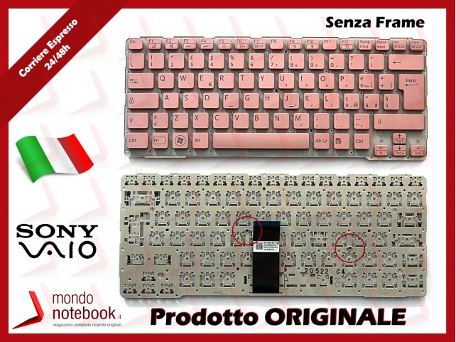 Tastiera Notebook Sony SVE14A (ROSA) (SENZA FRAME) Italiana Tastiera Notebook Sony SVE14A (ROSA) (SENZA FRAME) Italiana